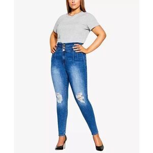 CITY CHIC NWT Trendy Plus Size Asha Bailey Skinny Jeans 22S